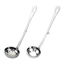 2 servierlöffel mit haken, langem griff, 6 cm
