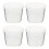 1 set 4er 200 ml saft-milch-becher, pudding- transparent 1