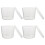 1 set 4er 200 ml saft-milch-becher, pudding- transparent 5