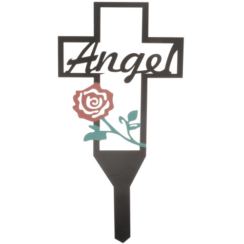 Cruz De Metal Com Estaca Para Jardim E Memorial 1