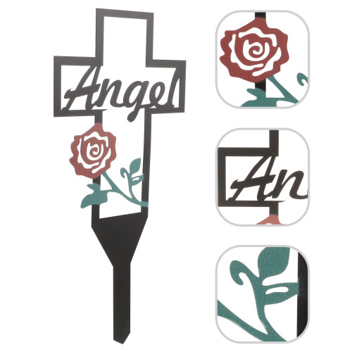 Cruz De Metal Com Estaca Para Jardim E Memorial 2