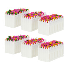 6 stuks miniatuur voor poppenhuis met vetplantjes