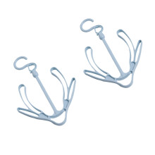 10 Stuks Dubbele Haak Droge Schoenrek Winddichte Balkon Hanger Blauw