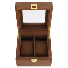 1 uhrenbox mit 2 fächern, vintage display-kasten
