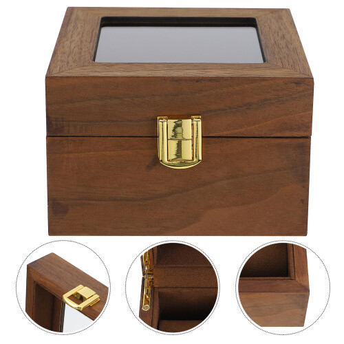 1 uhrenbox mit 2 fächern, vintage display-kasten 1