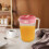 messkännchen mit , kunststoff, 5000 ml, hitzebeständig, pink 5