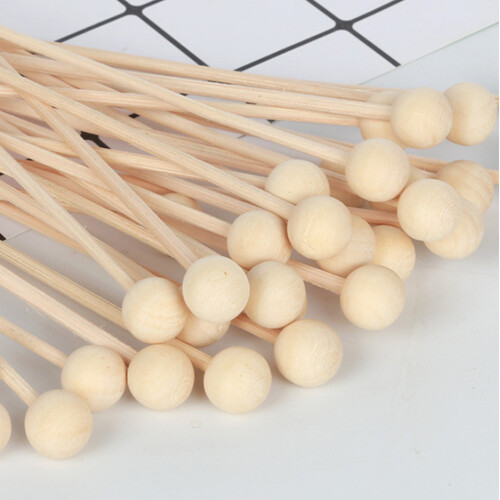 10 rattanstäbchen aus schilf für duftstäbchen-diffusor mit holzperle 2