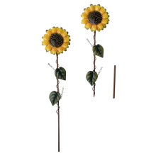 2 stück sonnenblumen haltestangen außen, einsteckstab, gelb