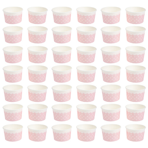 50 einweg eiscreme papierbecher mousse schalen