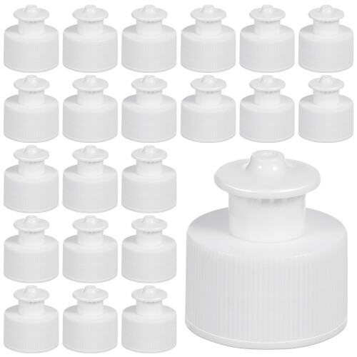 30 tapones push pull herméticos reutilizables para botellas de agua