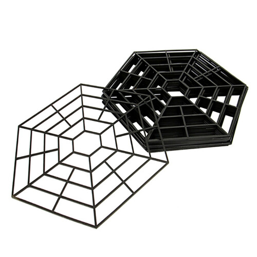 20pcs six angle plastic fish pond nets black mesh for home shop