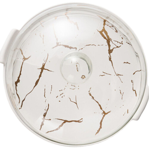 marbled ceramic cake dessert plate with cover container