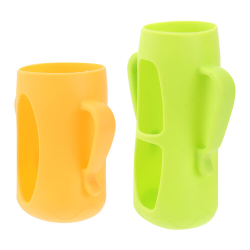 2 universais silicone para mamadeiras (cores sortidas)