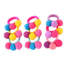 10 haarseile mit pompon für zufällige farbe
