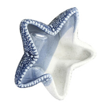 1Stk Blaue Keramik See Stern Aufbewahrungsplatte Für Schmuck Und Deko