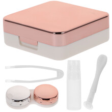 funda mini para lentes, caja portátil rosa claro