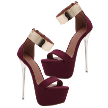 1 paar Sommersandalen mit dünnem Absatz, , Damen 40,