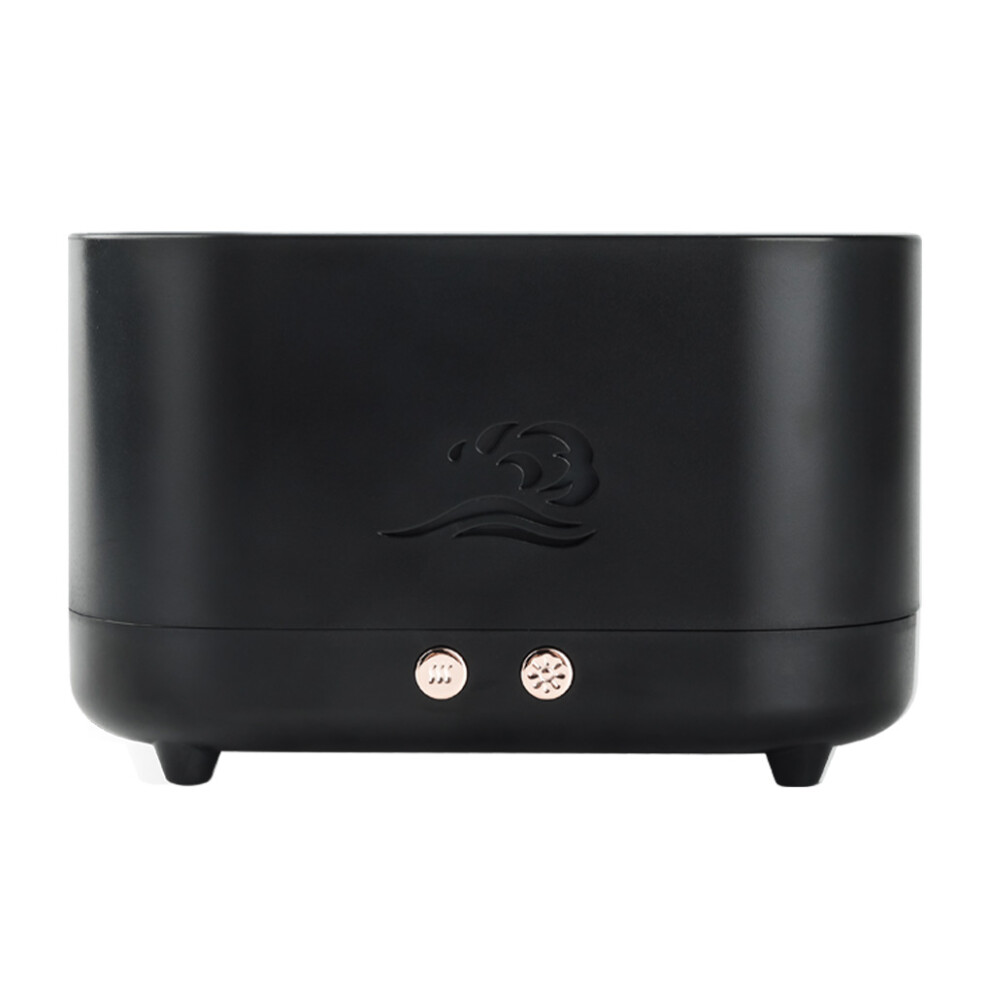 (Black) Flame Diffuser Essential Oil LED Humidifier Dimmable Button Control-image-OPC-PKK98ZW-NEW