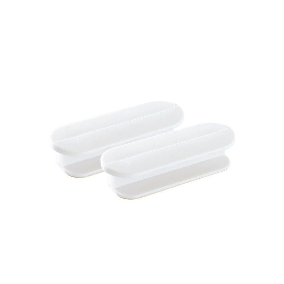 (White) 2Pcs Punch-Free Door Handle Handles Knobs Pulling Accessories Wardrobe-image-OPC-PKK9HPB-NEW