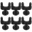 6Pcs Black Guitar Hangers Wall Mount Auto Locking with Rubber Grip 8