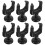 6Pcs Black Guitar Hangers Wall Mount Auto Locking with Rubber Grip 10
