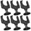 6Pcs Black Guitar Hangers Wall Mount Auto Locking with Rubber Grip 2