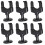 6Pcs Black Guitar Hangers Wall Mount Auto Locking with Rubber Grip 1
