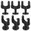 6Pcs Black Guitar Hangers Wall Mount Auto Locking with Rubber Grip 3