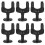 6Pcs Black Guitar Hangers Wall Mount Auto Locking with Rubber Grip 5