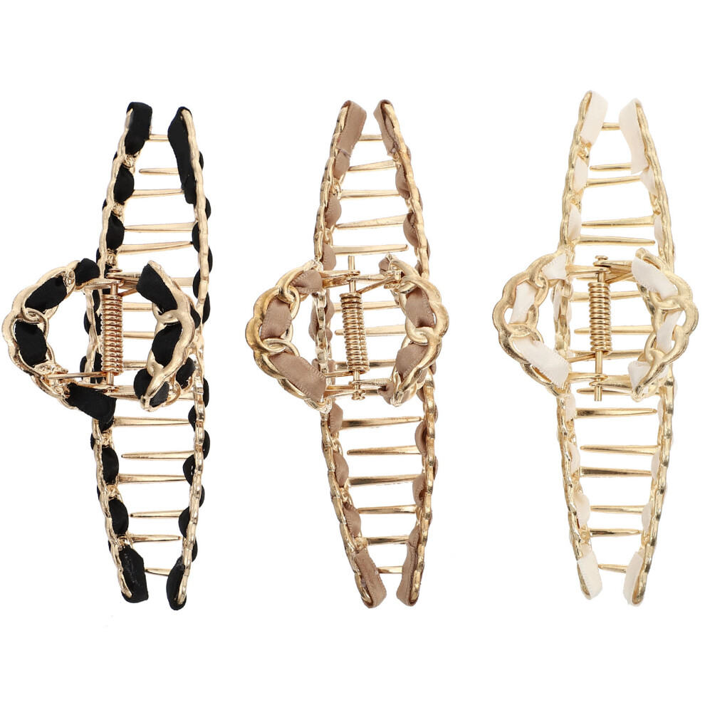 3 Pezzi Fermaglio Con Chiusura A Denti Per