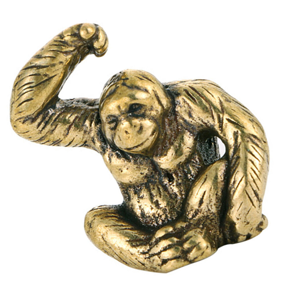 3 Pieces Gorilla Decor Statues Sculpture Small Brass Animal Figurines-image-OPC-PKK9NCX-NEW
