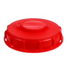ibc-vatdeksel met afsluiter 1000l chemisch rood 16,2 cm
