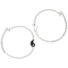 1 paar freundschaftsarmbänder yin-yang design paararmbänder