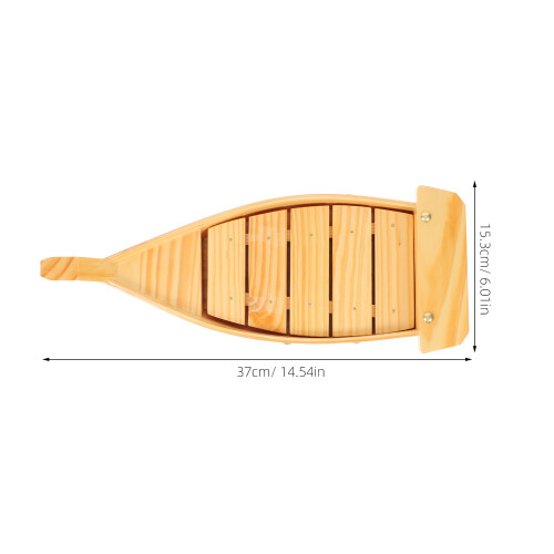 holz sushiplatte bootform japanisch servierplatte snacktablett m 2