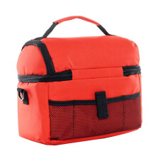 doppelstöckige bento box aus oxford- , portable lunchtasche (rot)