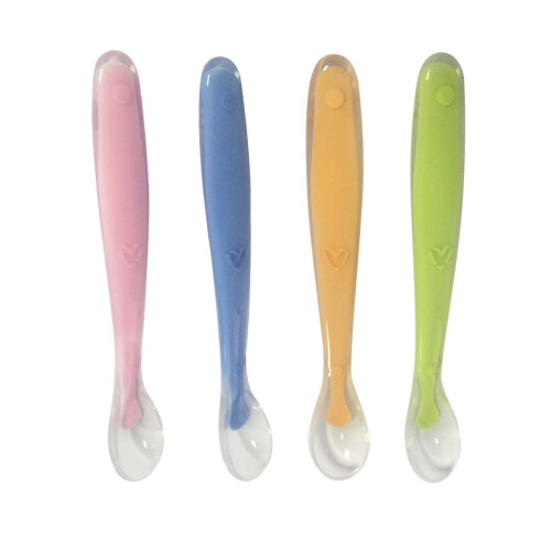 4 cucharas de infantiles (rosa, , azul, ) 2