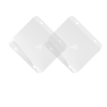 2 . soporte acrílico transparente con ventosas para pósters