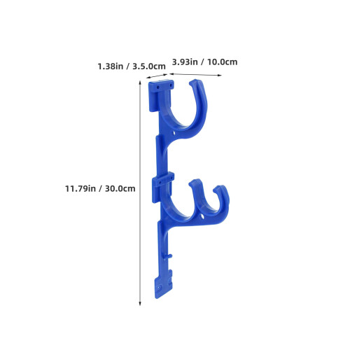 1Set Blue Plastic Bracket Pool Tool Hook for Hanging Pipe Organizer 1