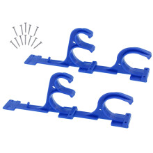 1Set Blue Plastic Bracket Pool Tool Hook for Hanging Pipe Organizer