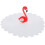 tampa de silicone 11 cm com de flamingo para 5
