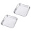 2pcs stainless steel square storage dessert plates silver 10