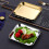 2pcs stainless steel square storage dessert plates silver 3