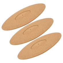 12 Pcs Cork Record Player Slipmat Anti-Static Anti-Vibration Mat