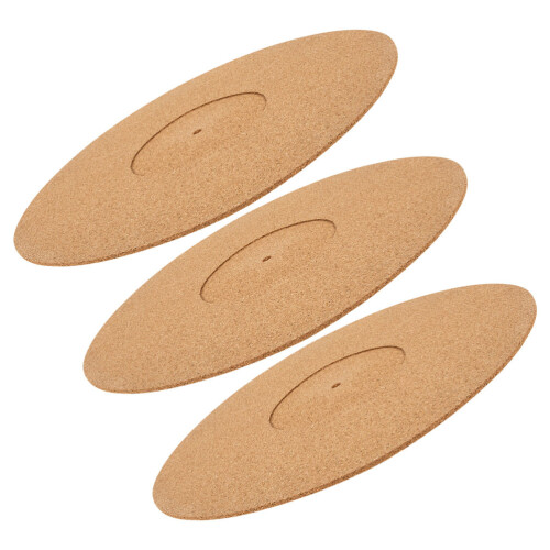 12 Pcs Cork Record Player Slipmat Anti-Static Anti-Vibration Mat