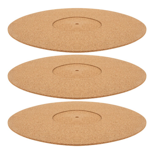 12 Pcs Cork Record Player Slipmat Anti-Static Anti-Vibration Mat 1