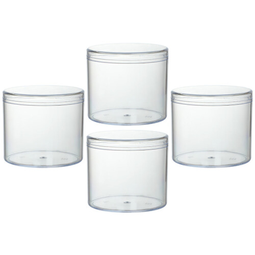 4 Pcs Transparent Cake Boxes Portable Biscuit Candy Packing