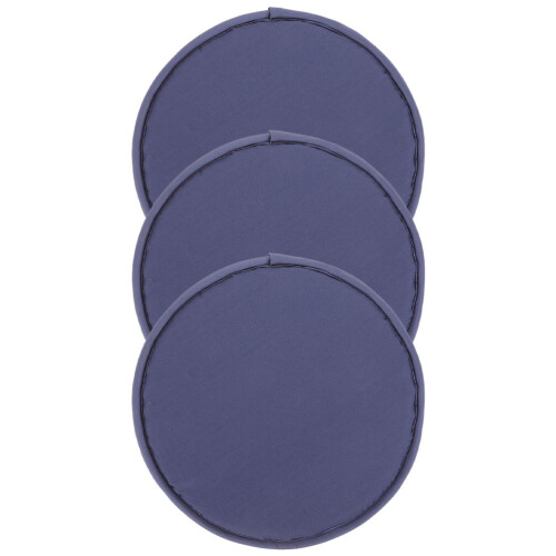 3Stk Navy Sitzkissen Rund Polyester Camping Picknick Matte 1