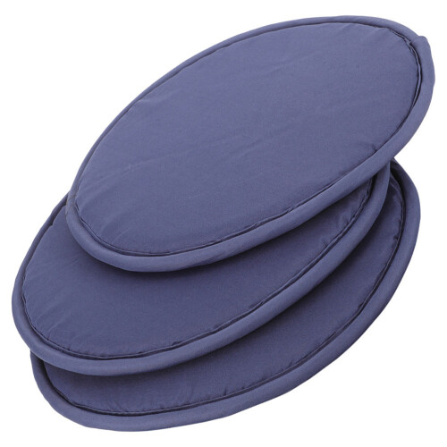 3Stk Navy Sitzkissen Rund Polyester Camping Picknick Matte