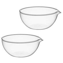 2 pezzi ciotola in vetro per frutta, insalata, dolci, dessert