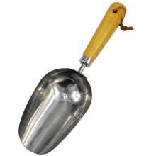 1 rvs schep, duurzame handspade met handvat